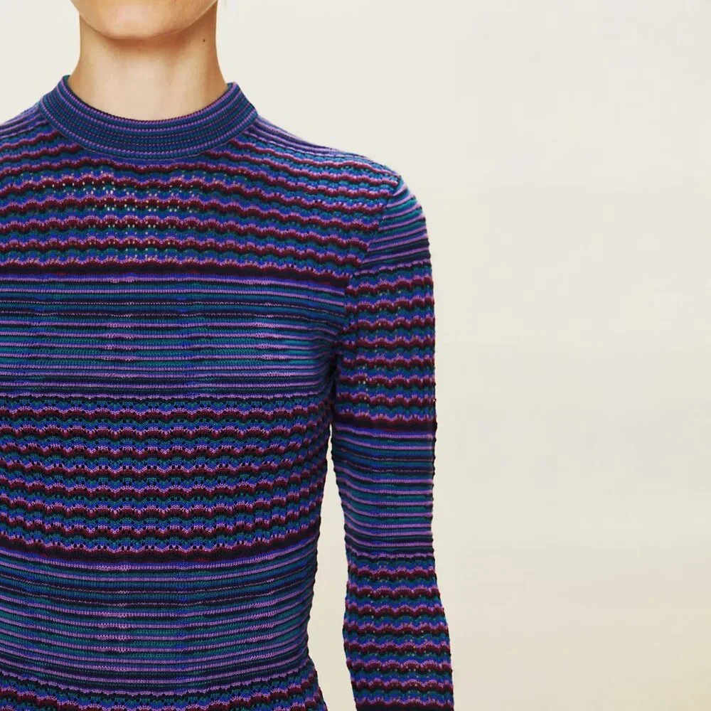 Free People Sweater Knit Dress in Teal Jewel - sz Small - Picture 3 of 5